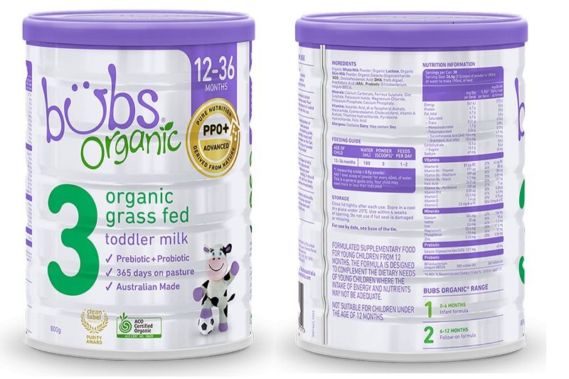 Tổng quan về sữa Bubs Organic