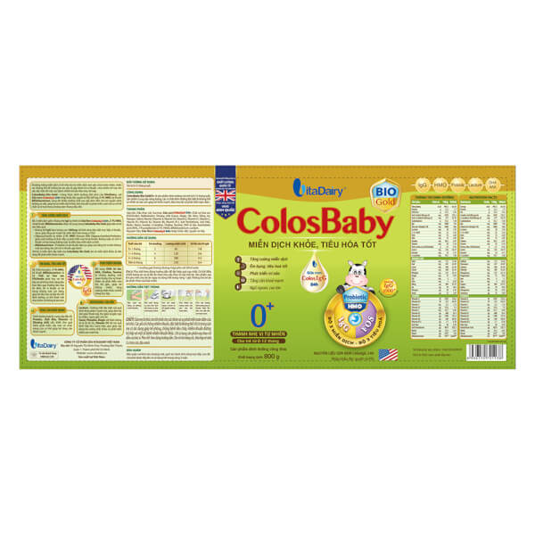 Thành phần của sữa bột Colosbaby BIO Gold 0+